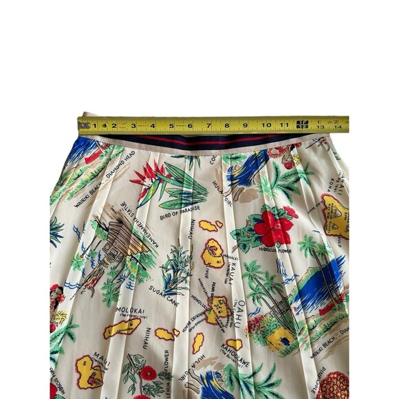 J.‎ Crew Skirt Womens Size 0 Hawaiian Theme Print Luau Lightweight - Picture 5 of 6